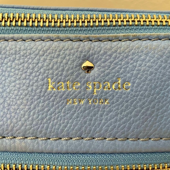 Kate Spade Cobble Hill Small Gina Top Handle Pebbled Blue Leather Gold hardware - Picture 3 of 9
